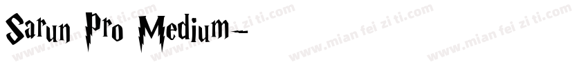 Sarun Pro Medium字体转换